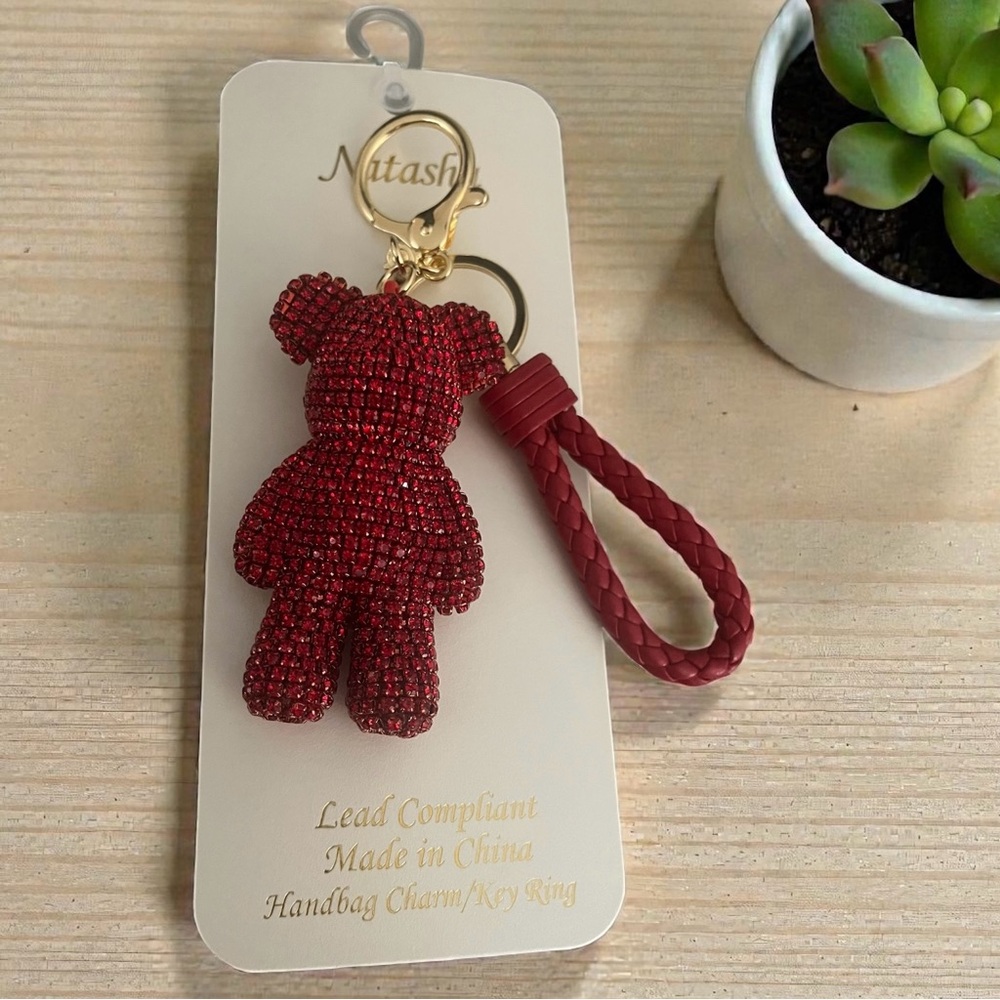 Red Bear Bag charm / Keychain